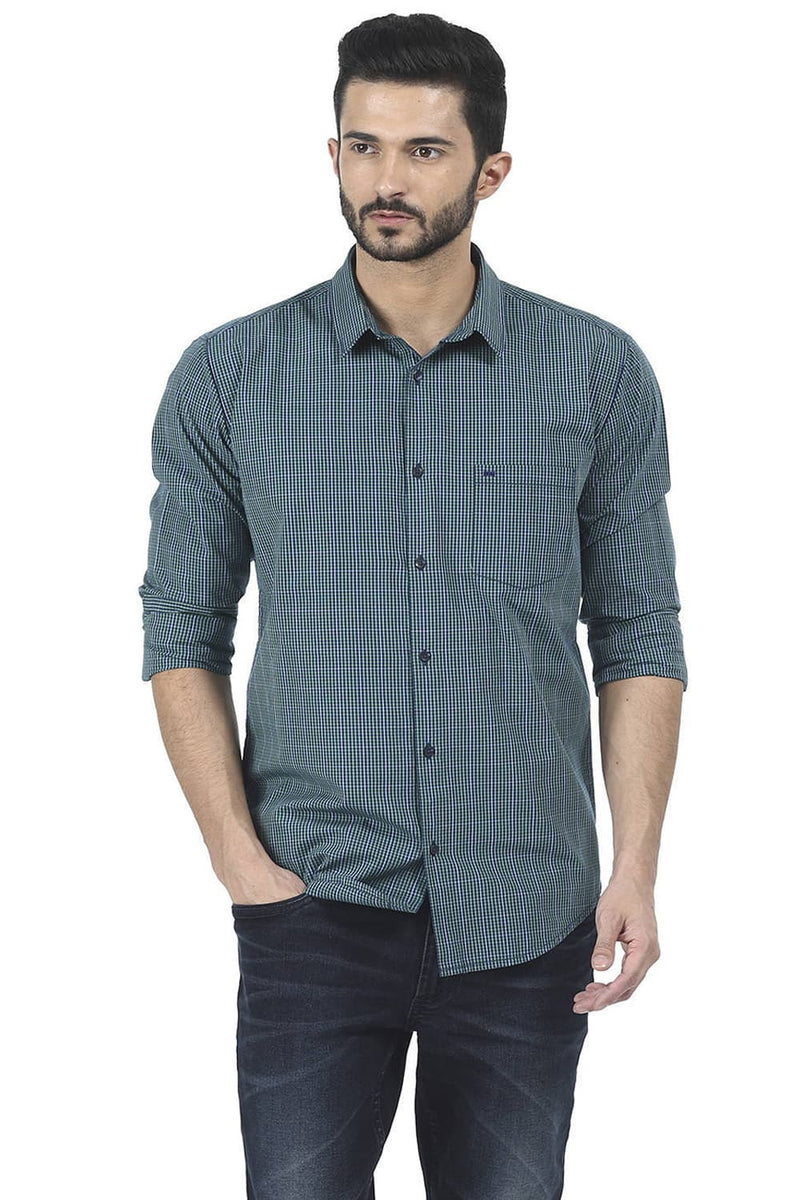 BASICS SLIM FIT CHECKS SHIRT