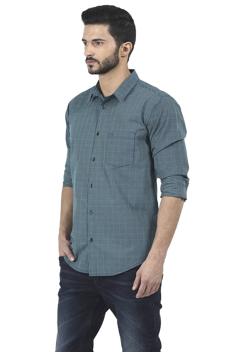 BASICS SLIM FIT CHECKS SHIRT