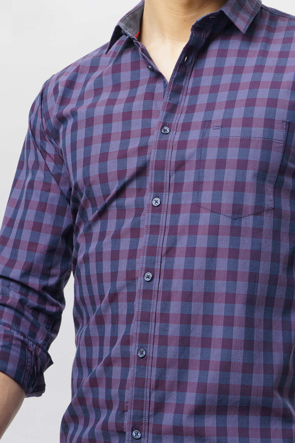 BASICS SLIM FIT CHECKS SHIRT