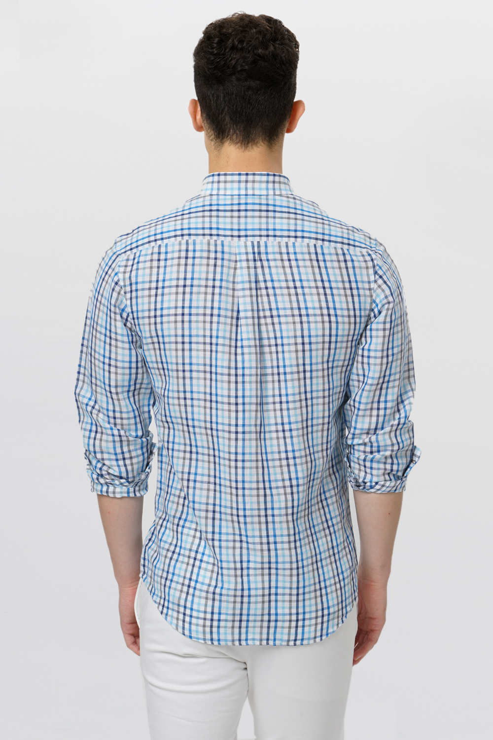 BASICS SLIM FIT CHECKS SHIRT