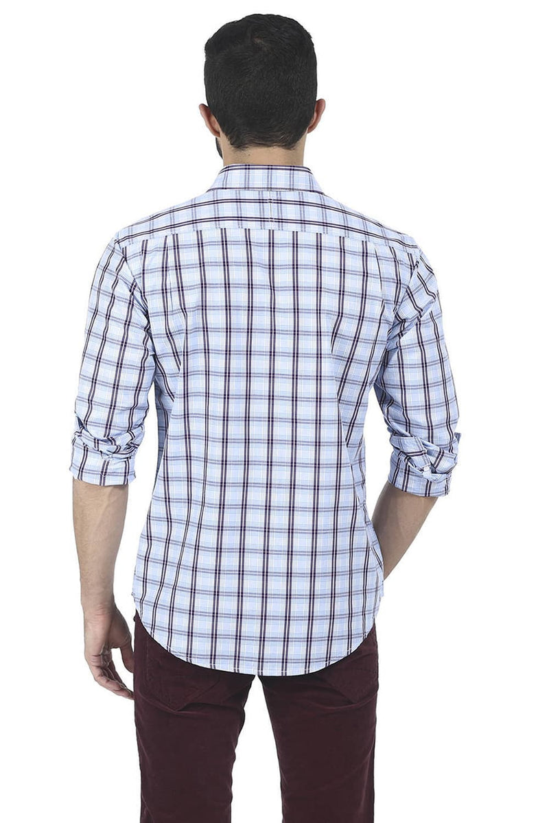 BASICS SLIM FIT CHECKS SHIRT