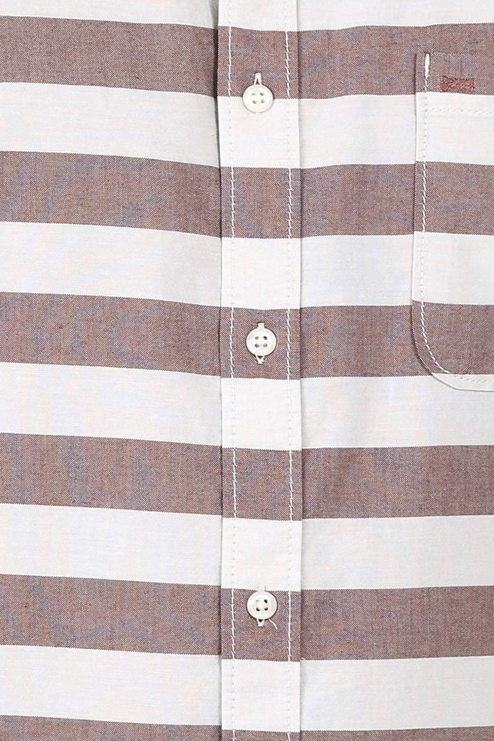 BASICS SLIM FIT WEFT STRIPE SHIRT