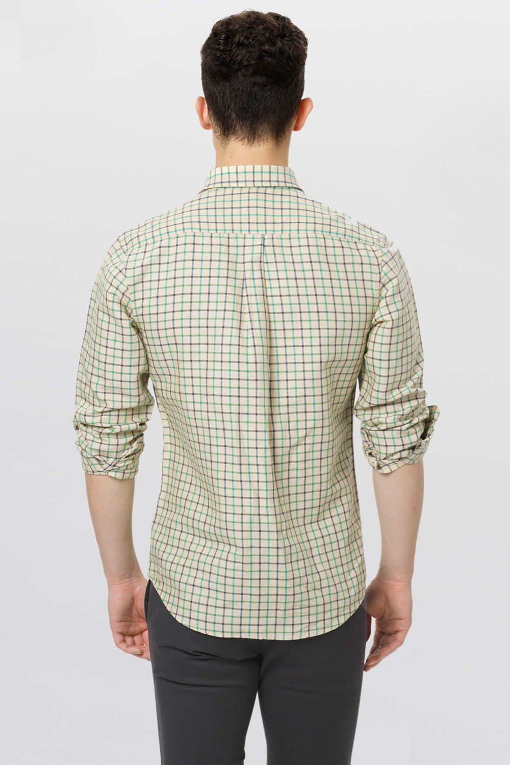 BASICS SLIM FIT CHECKS SHIRT