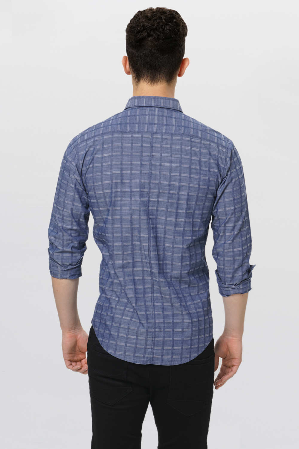 BASICS SLIM FIT CHECKS SHIRT