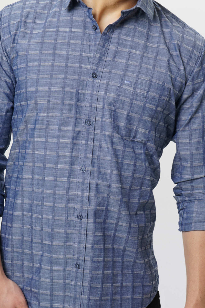 BASICS SLIM FIT CHECKS SHIRT