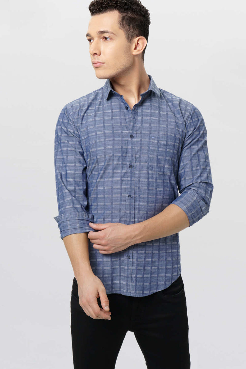 BASICS SLIM FIT CHECKS SHIRT