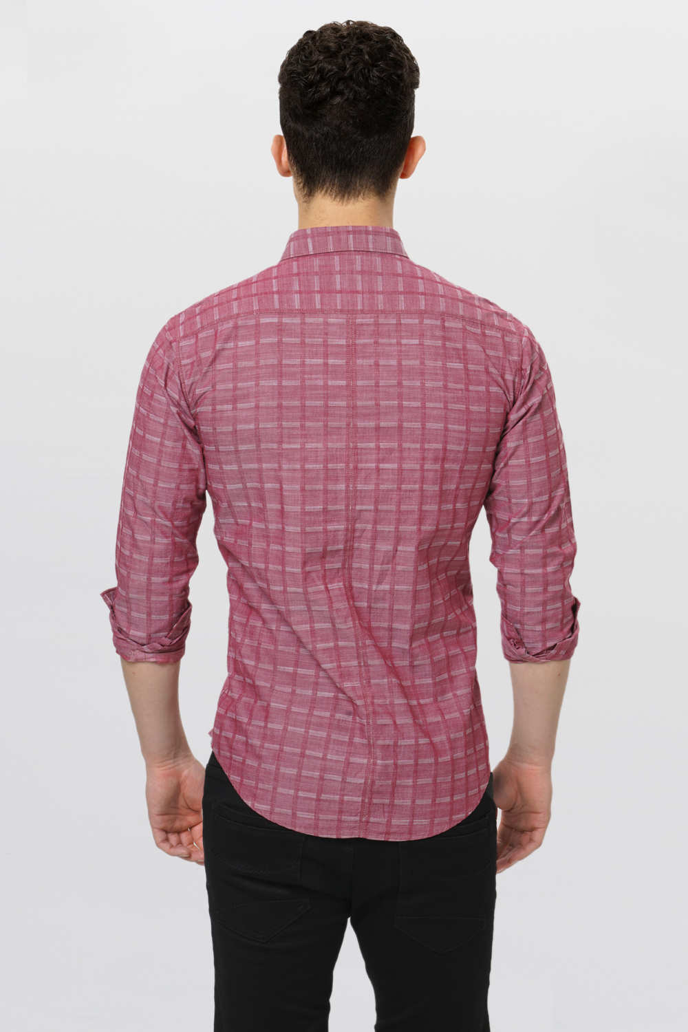 BASICS SLIM FIT CHECKS SHIRT