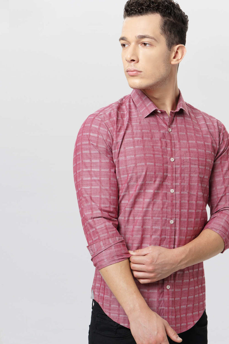 BASICS SLIM FIT CHECKS SHIRT