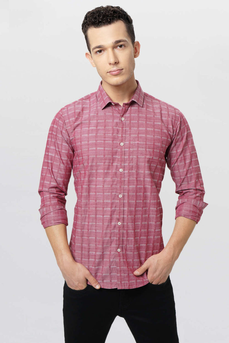 BASICS SLIM FIT CHECKS SHIRT