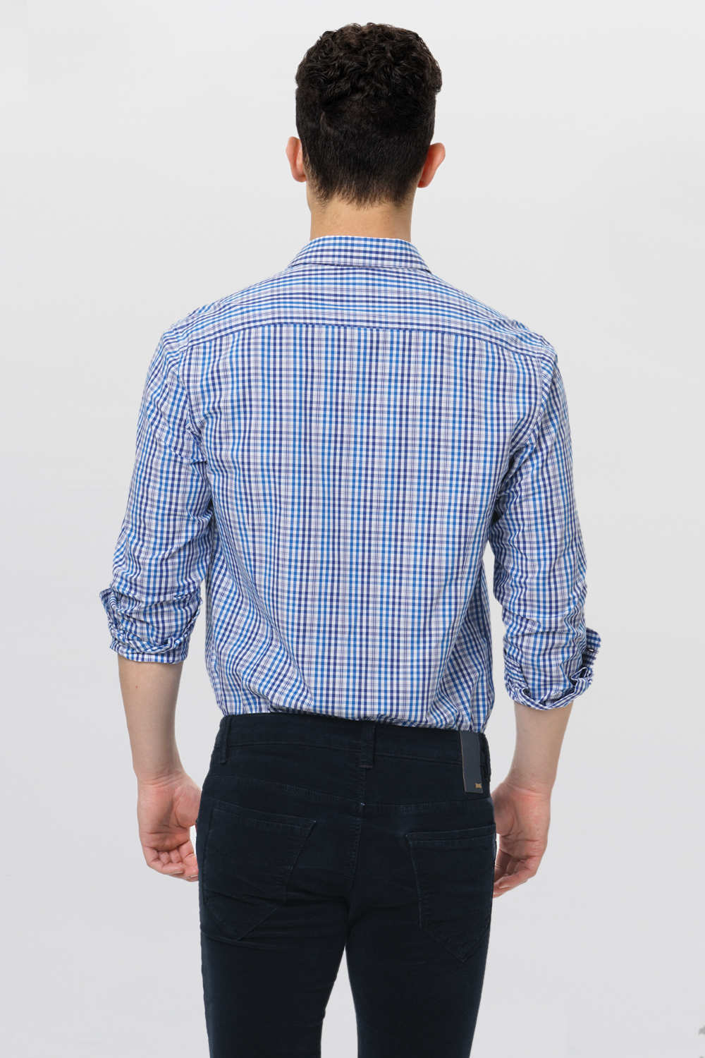 BASICS SLIM FIT CHECKS SHIRT