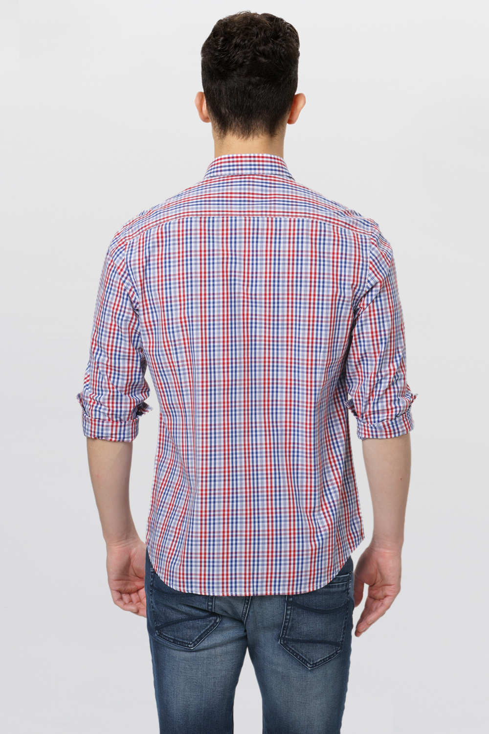 BASICS SLIM FIT CHECKS SHIRT