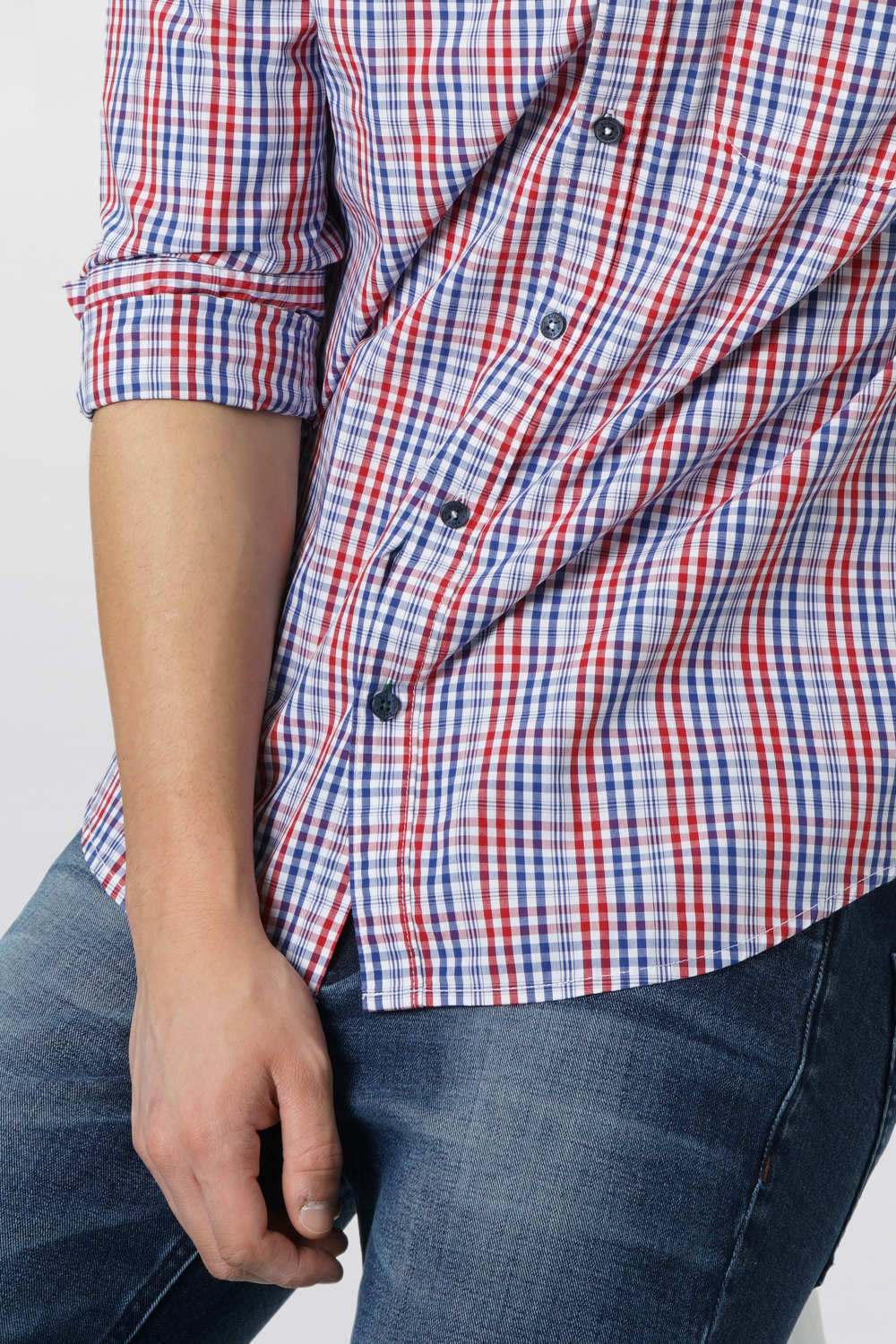 BASICS SLIM FIT CHECKS SHIRT