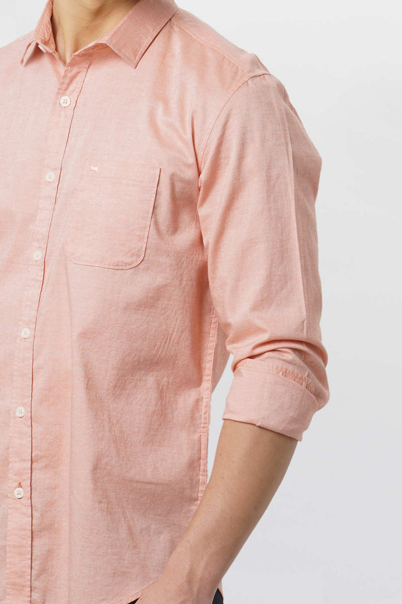 BASICS SLIM FIT CHAMBRAY SHIRT