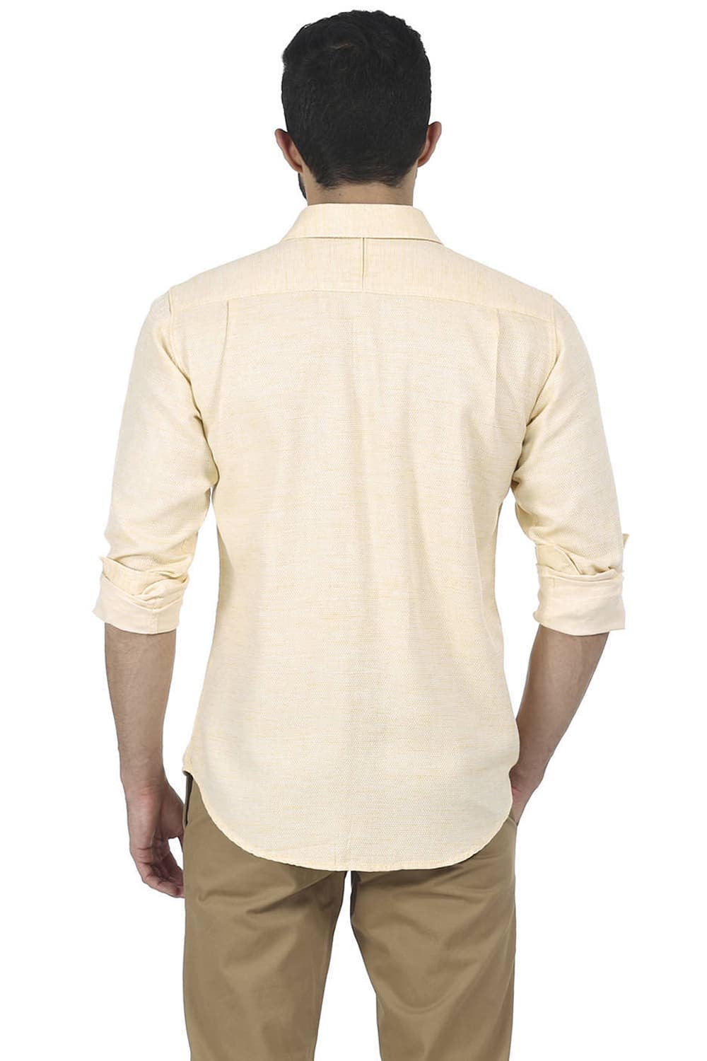 BASICS SLIM FIT DOBBY SHIRT