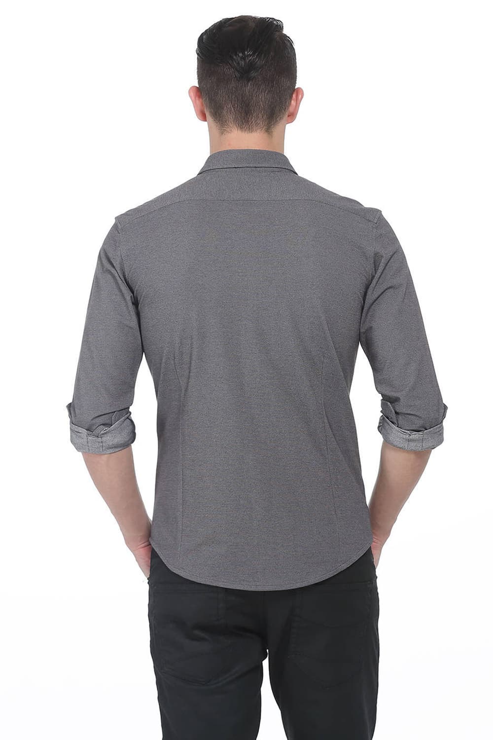 BASICS MUSCLE FIT TEXTURED KNIT SHIRT