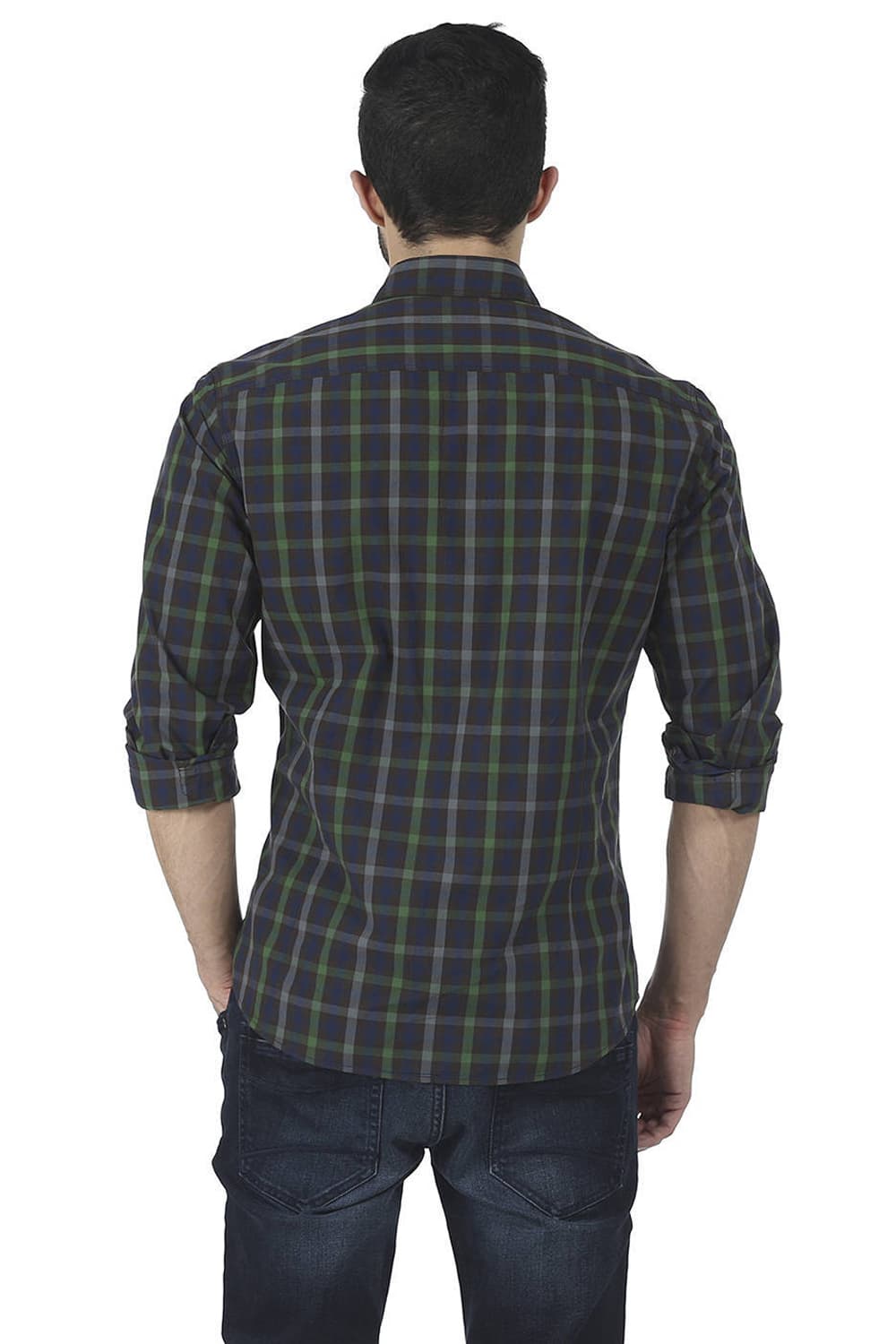 BASICS SLIM FIT CHECKS SHIRT