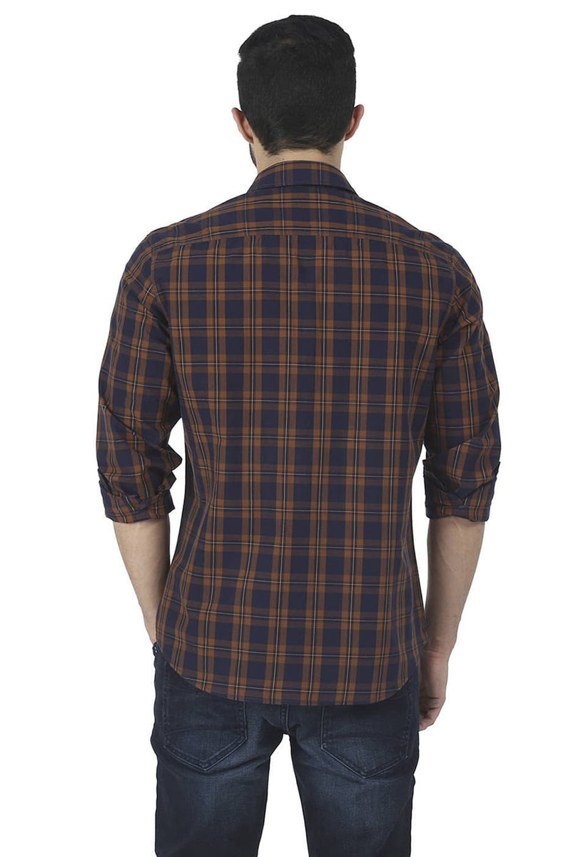 BASICS SLIM FIT CHECKS SHIRT