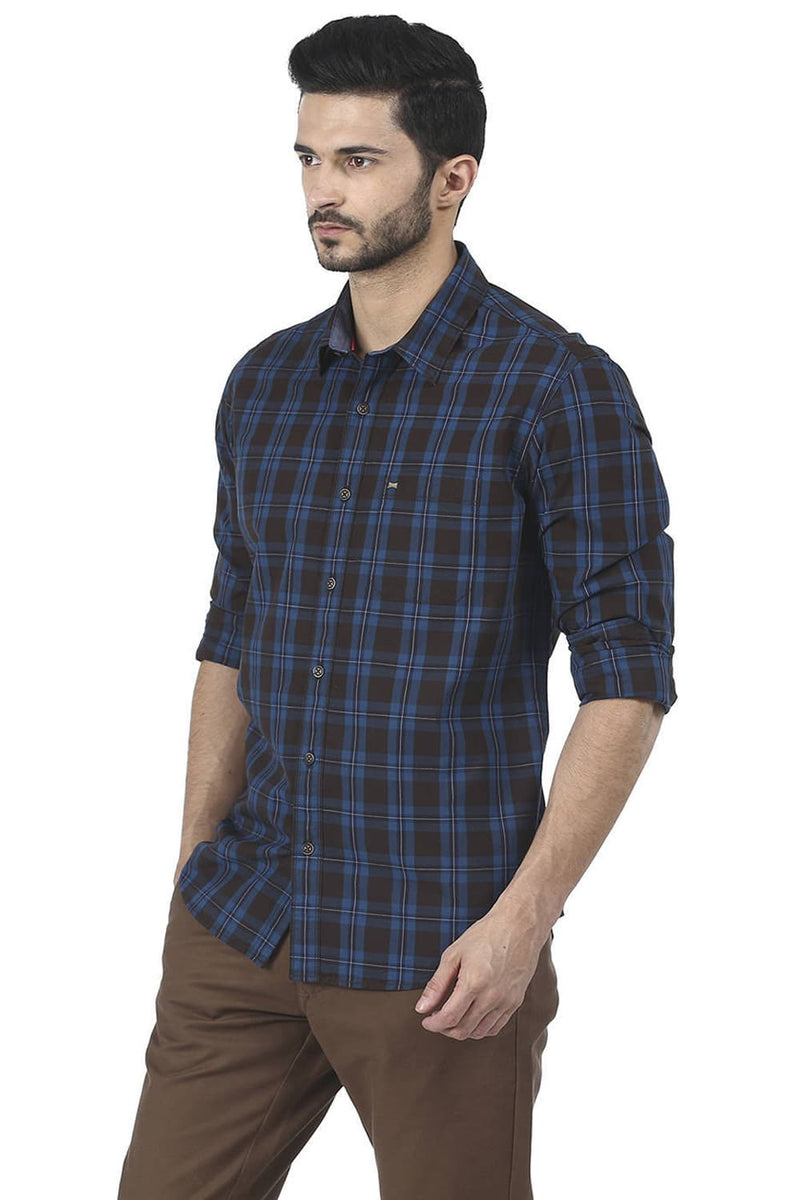 BASICS SLIM FIT CHECKS SHIRT