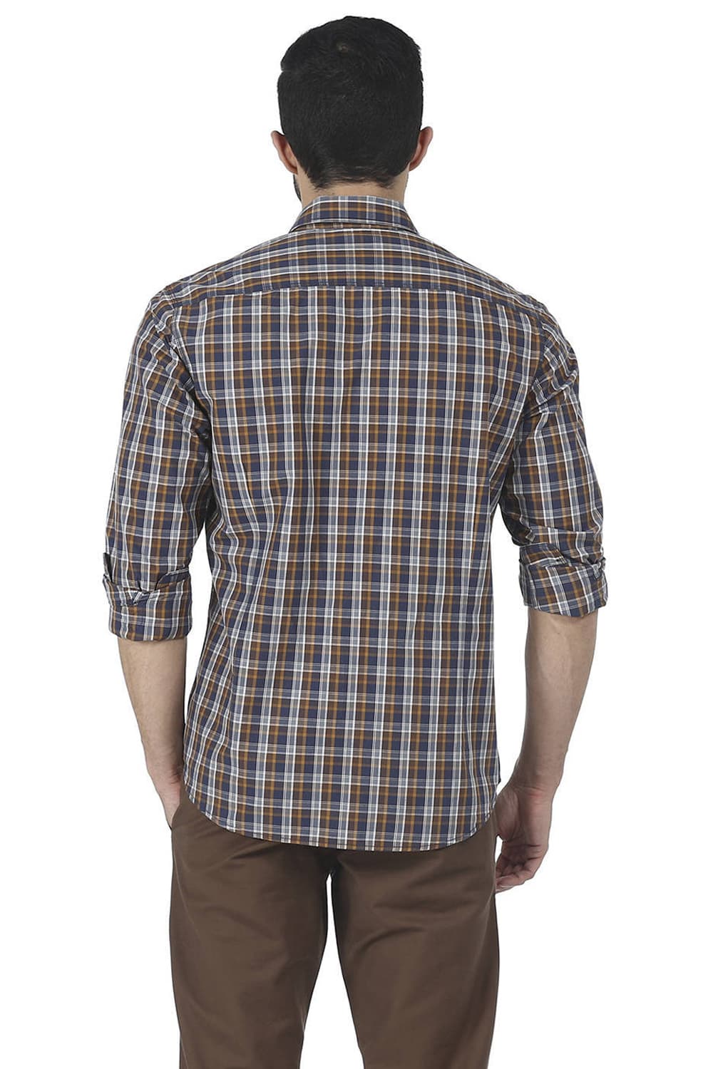 BASICS SLIM FIT CHECKS SHIRT