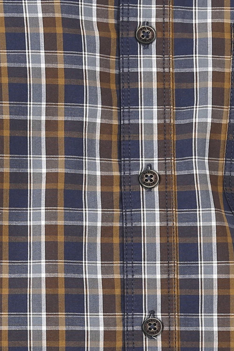 BASICS SLIM FIT CHECKS SHIRT