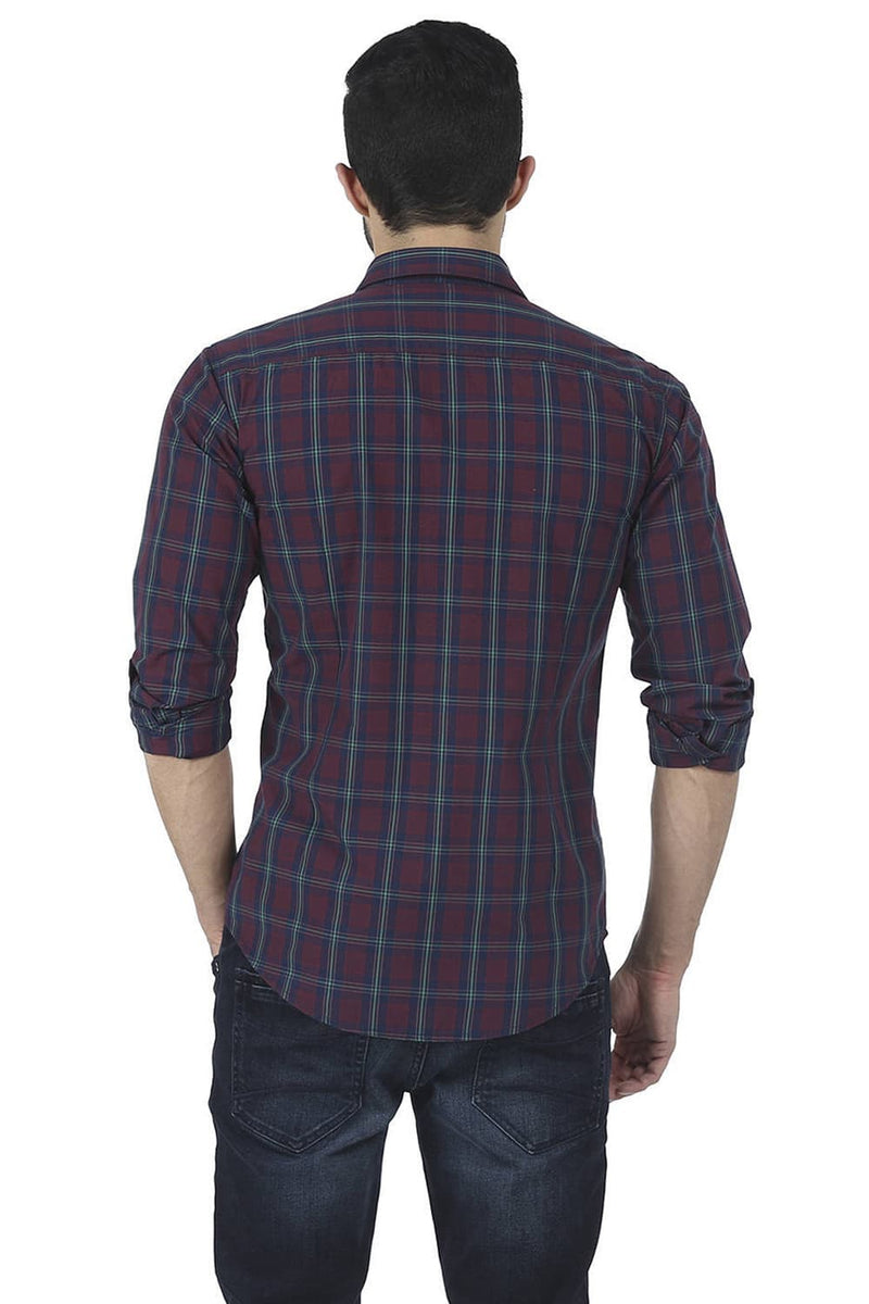 BASICS SLIM FIT CHECKS SHIRT