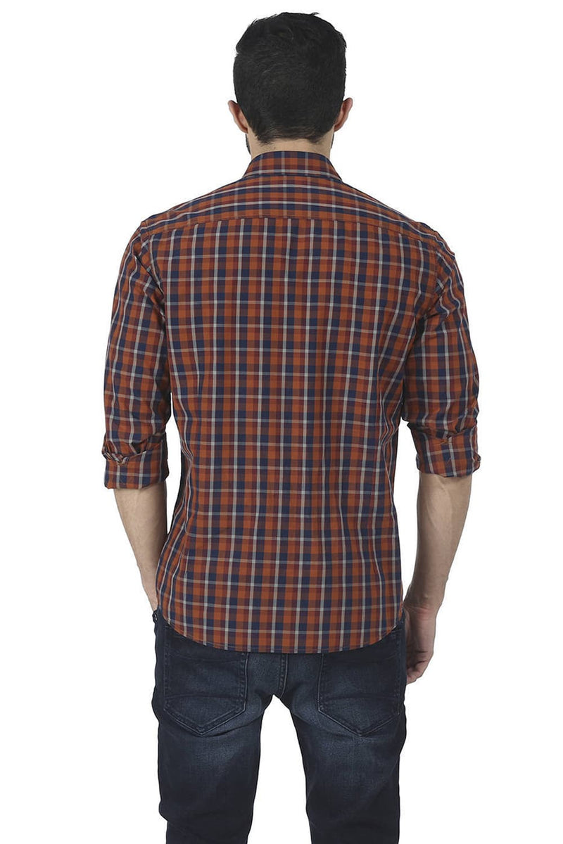 BASICS SLIM FIT CHECKS SHIRT