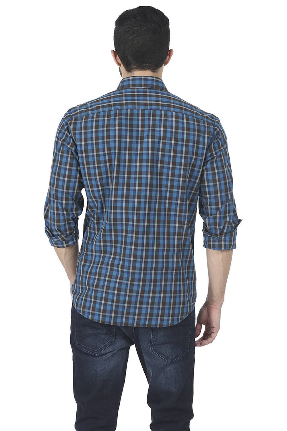 BASICS SLIM FIT CHECKS SHIRT