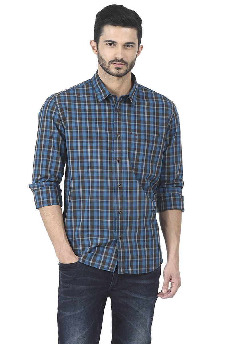 BASICS SLIM FIT CHECKS SHIRT