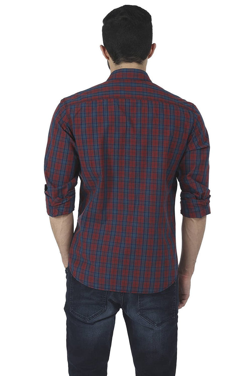 BASICS SLIM FIT CHECKS SHIRT