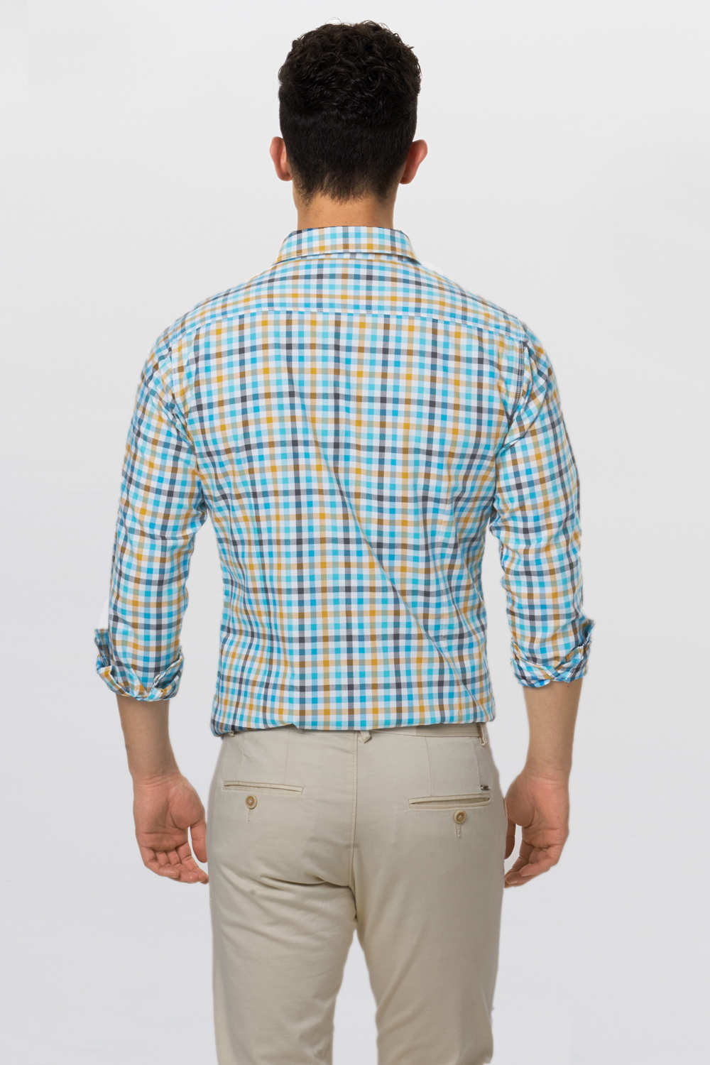 BASICS SLIM FIT CHECKS SHIRT