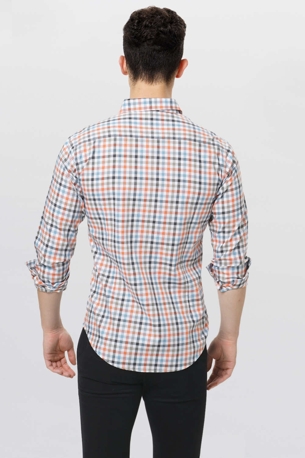 BASICS SLIM FIT CHECKS SHIRT