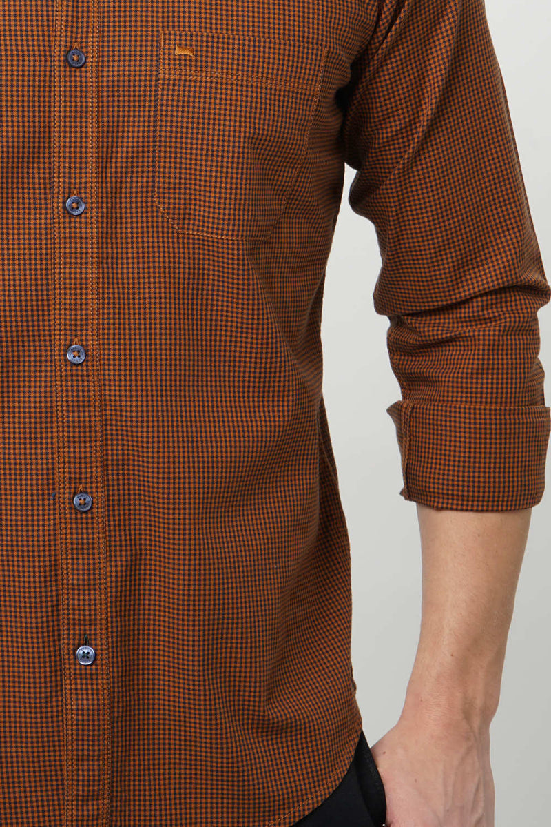 BASICS SLIM FIT CHECKS SHIRT