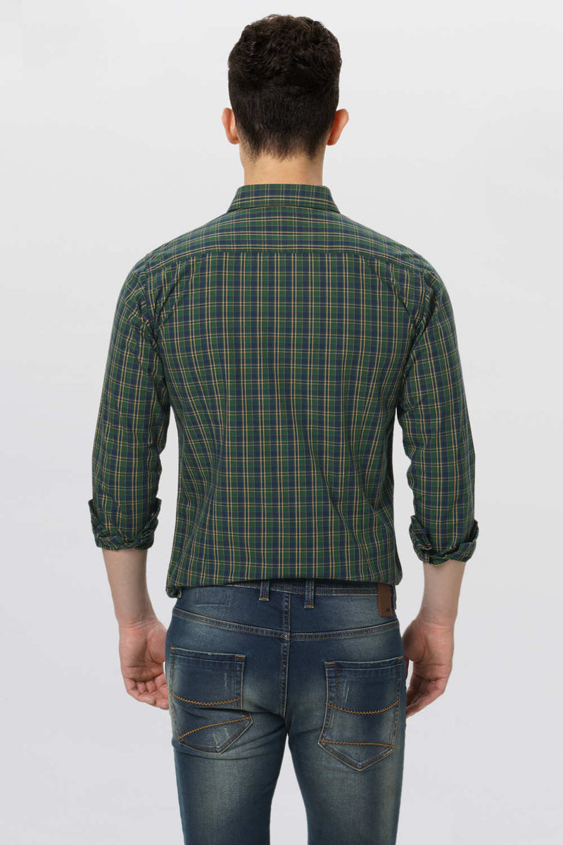 BASICS SLIM FIT CHECKS SHIRT