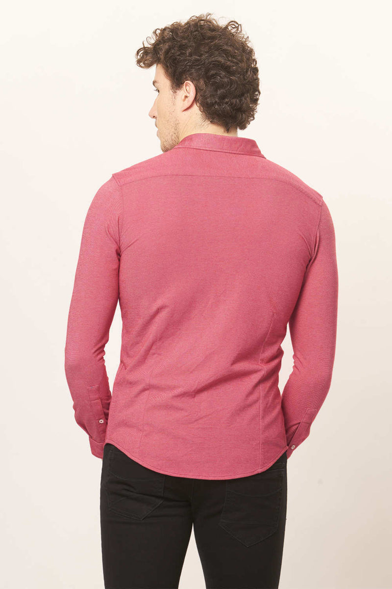 BASICS SLIM FIT FULL SLEEVE KNIT SHIRT