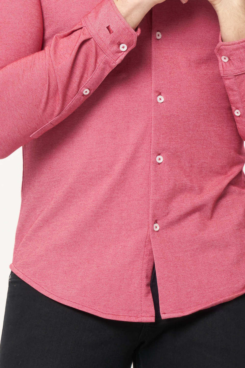 BASICS SLIM FIT FULL SLEEVE KNIT SHIRT