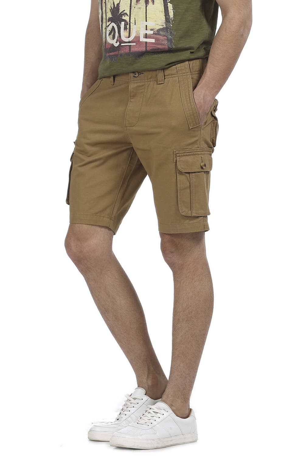 BASICS COMFORT FIT 6 POCKET CARGO SHORTS