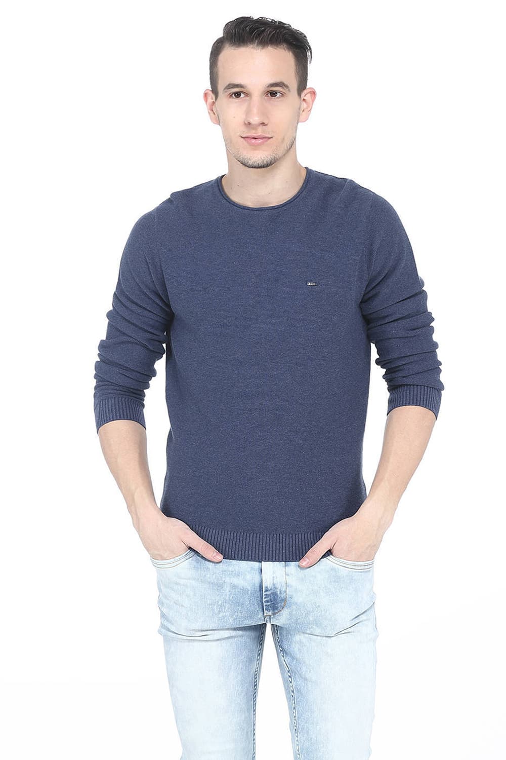 BASICS COMFORT FIT MENS ROLL NECK SWEATER