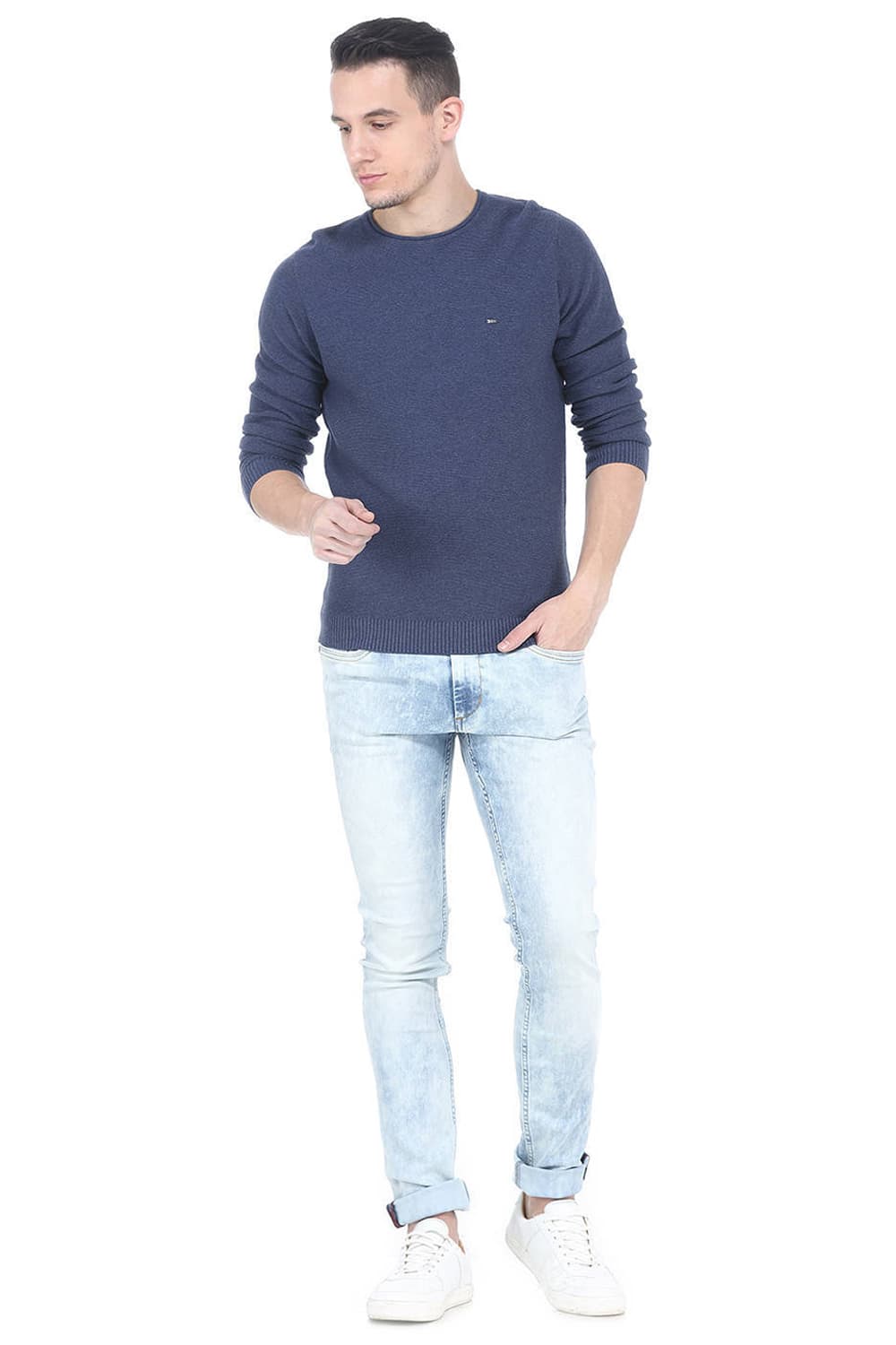 BASICS COMFORT FIT MENS ROLL NECK SWEATER