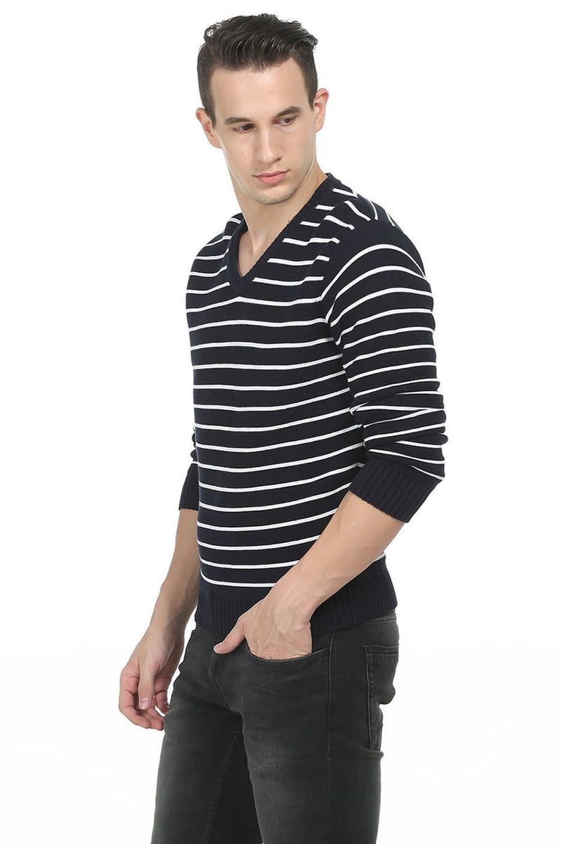 BASICS COMFORT FIT MENS V NECK SWEATER