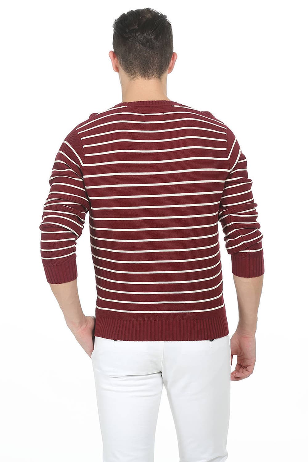 BASICS COMFORT FIT MENS V NECK SWEATER