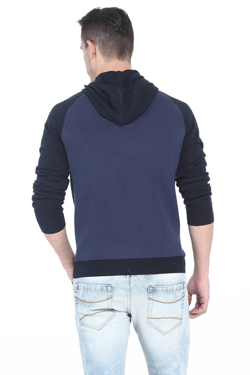 BASICS COMFORT FIT HOODED MENS SWEATER