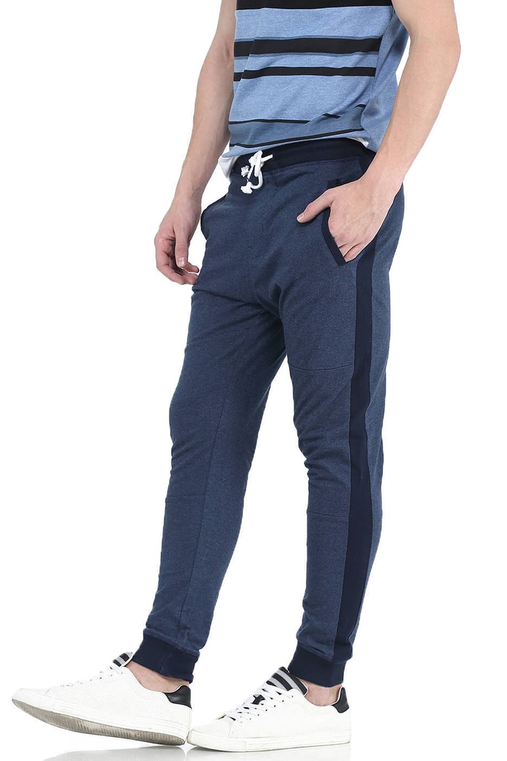 BASICS JOGGER FIT NAVY TRACK PANT