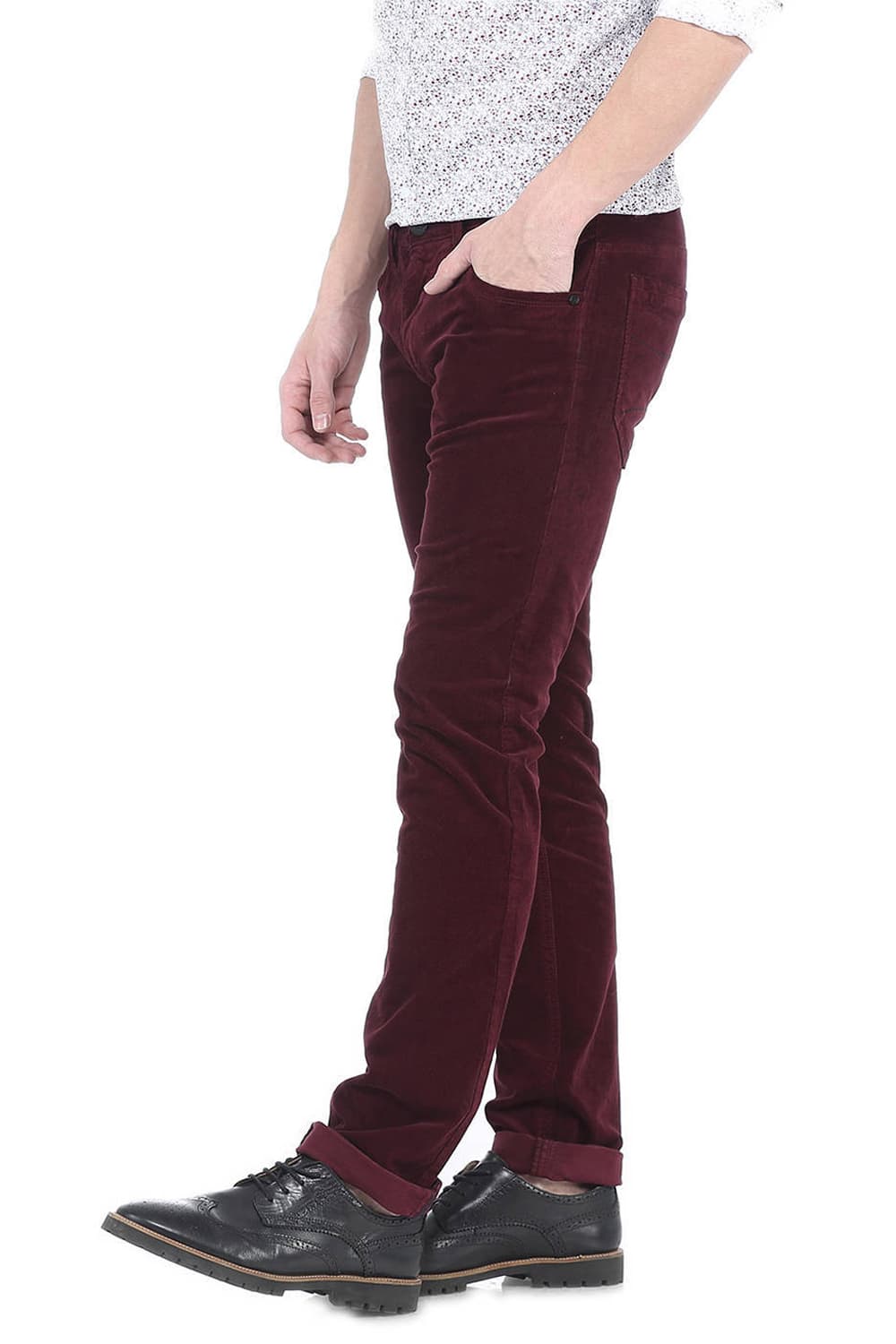 BASICS SKINNY FIT CORDUROY STRETCH TROUSER