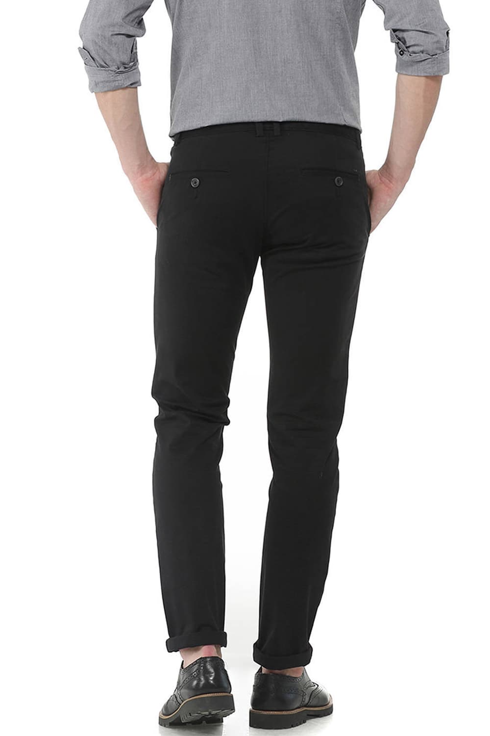 BASICS TAPERED FIT STRETCH TROUSER