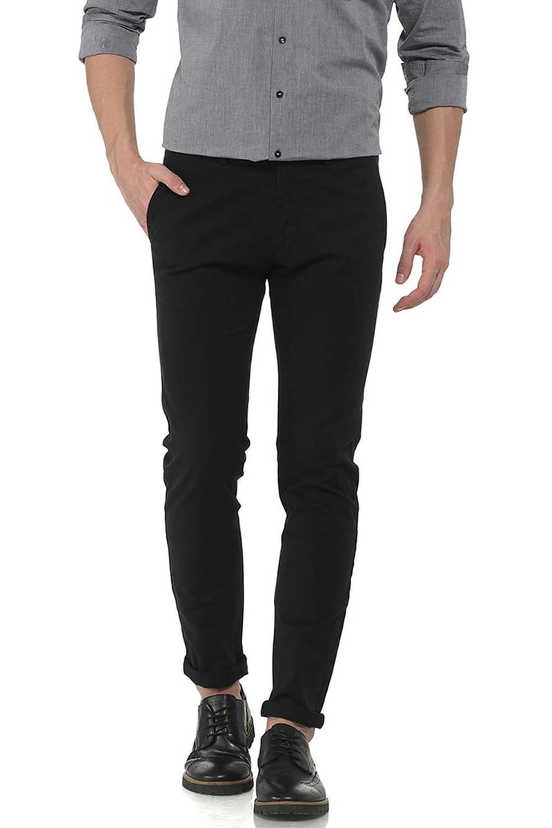 BASICS TAPERED FIT STRETCH TROUSER