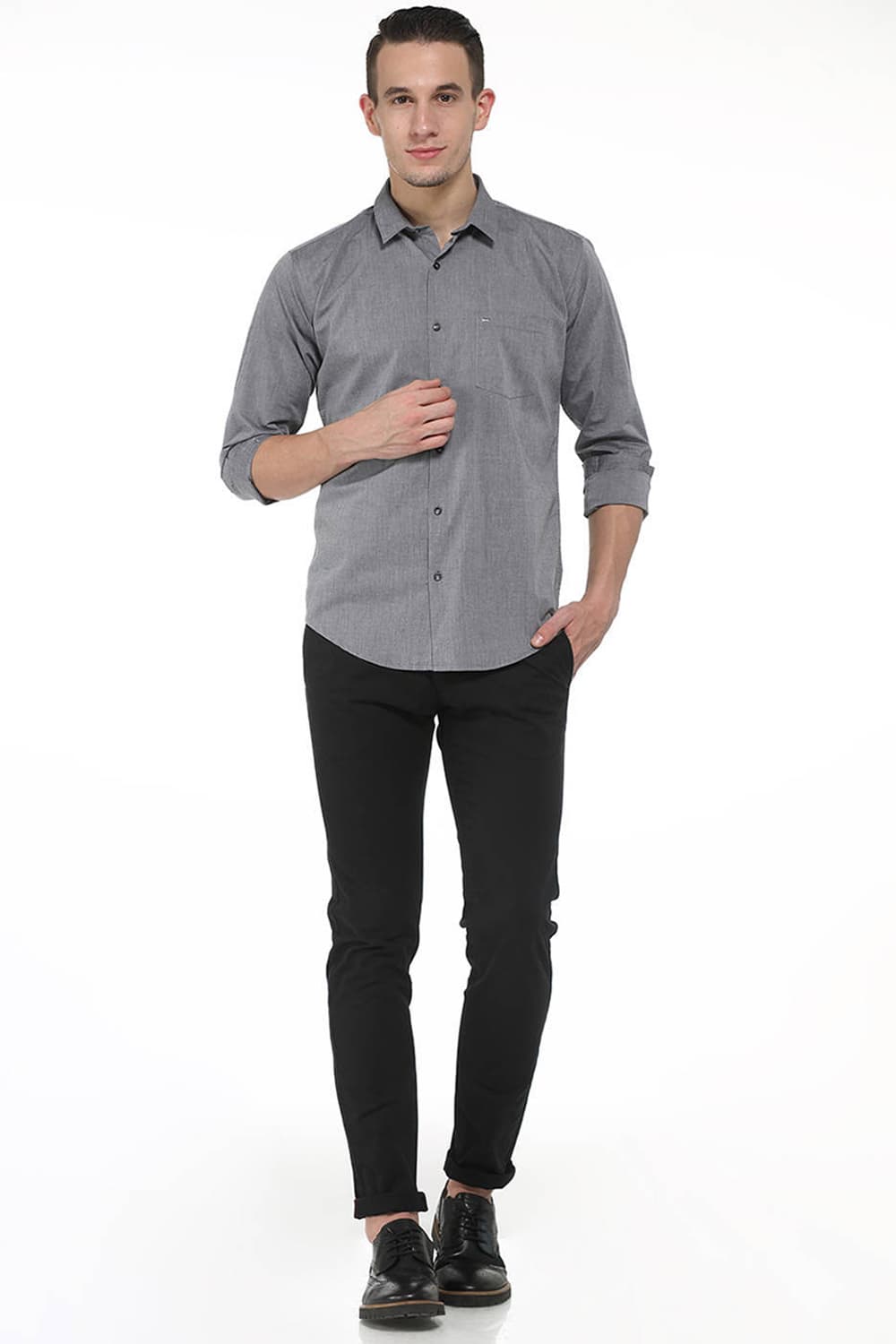 BASICS TAPERED FIT STRETCH TROUSER