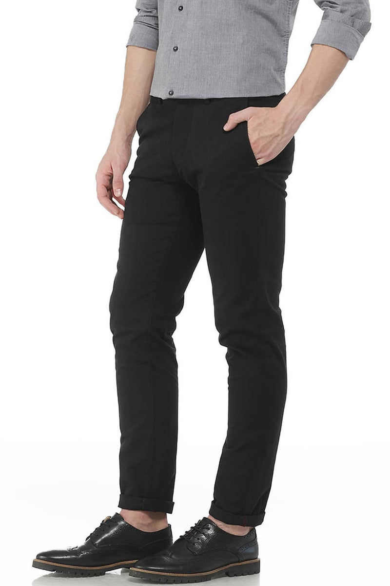 BASICS TAPERED FIT STRETCH TROUSER