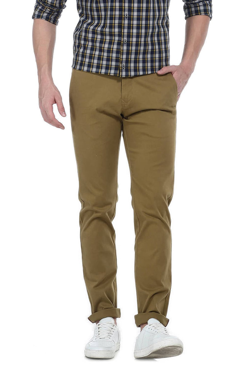 BASICS TAPERED FIT STRETCH TROUSER