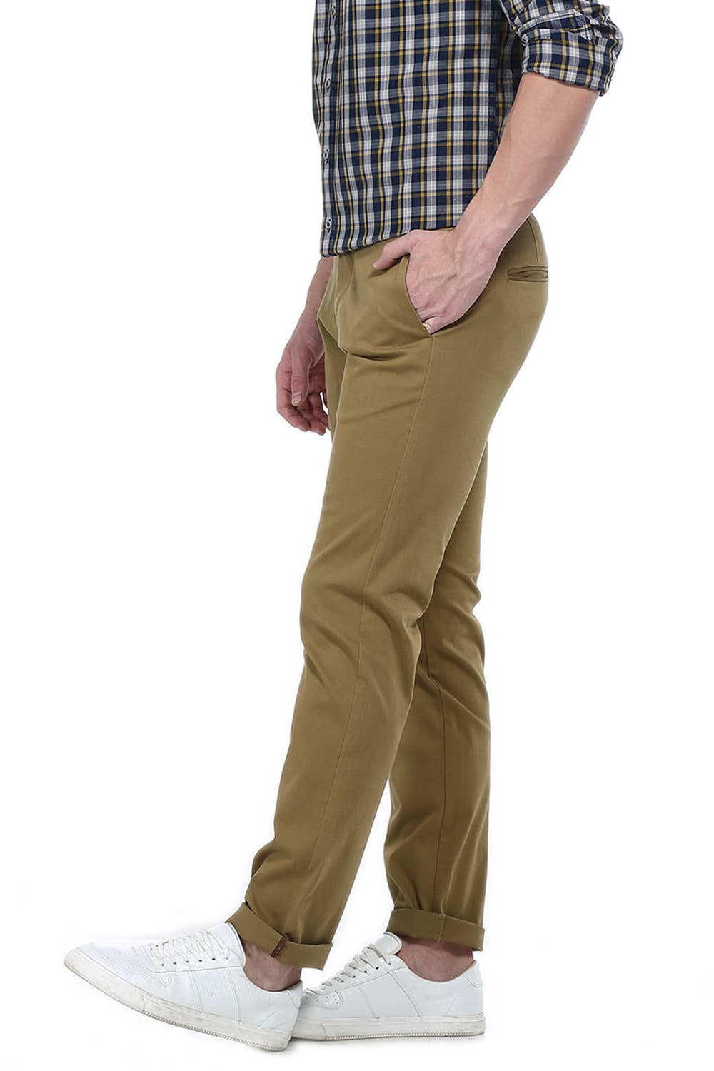 BASICS TAPERED FIT STRETCH TROUSER