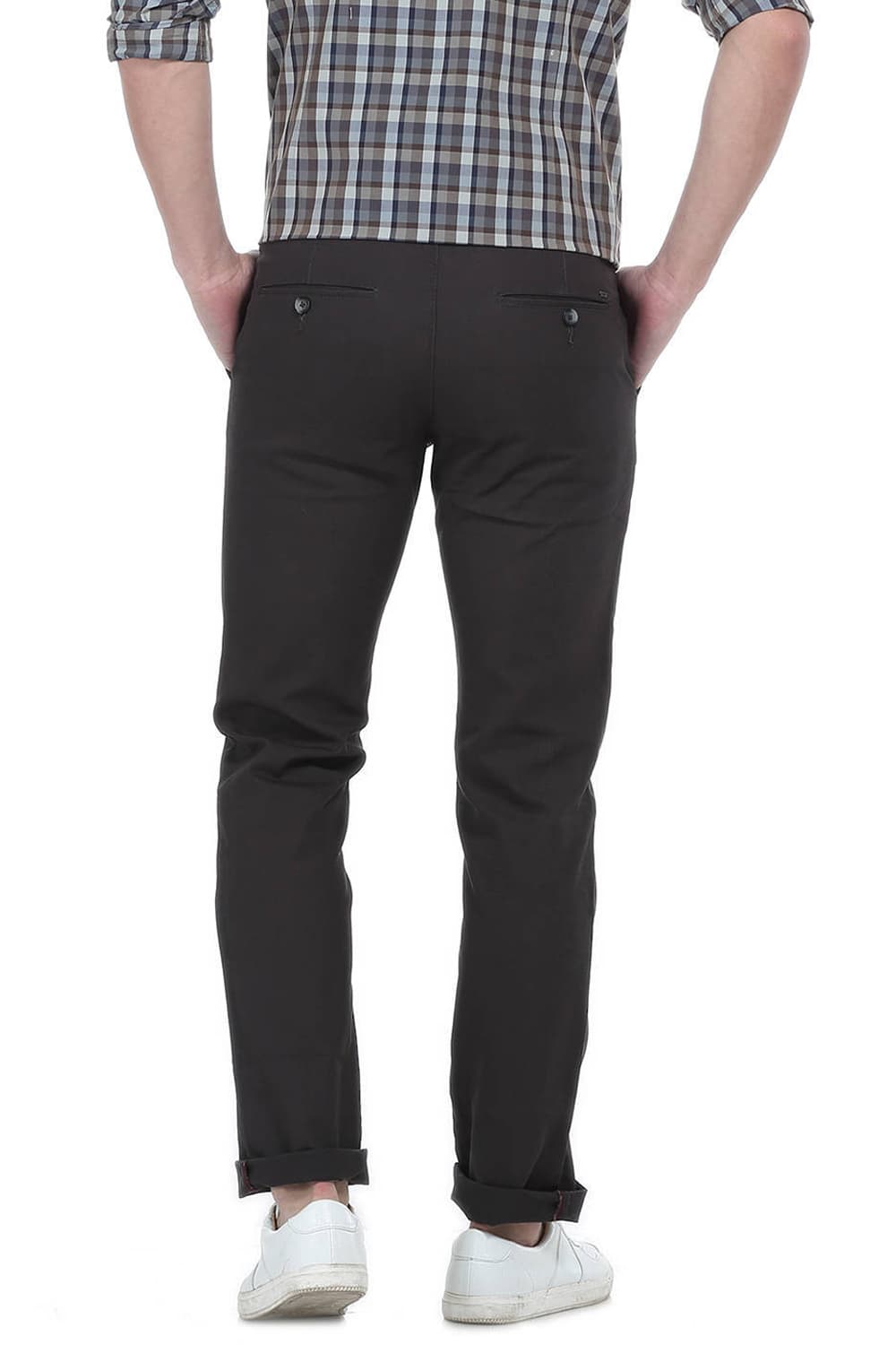 BASICS SLIM FIT CORD STRUCTURE TROUSER